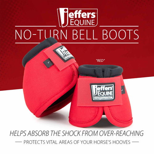 No-Turn Bell Boots for Horses, Solid Colors, 2 ct