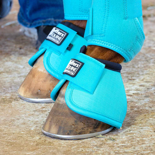 Jeffers No-Turn Bell Boots for Horses, Solid Colors, 2 ct