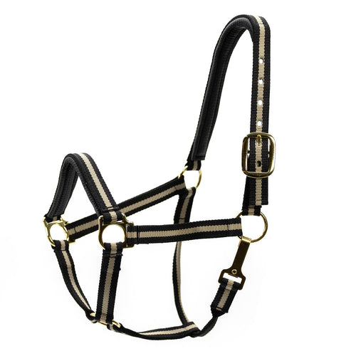 Padded Nylon Horse Halter with Throat Snap