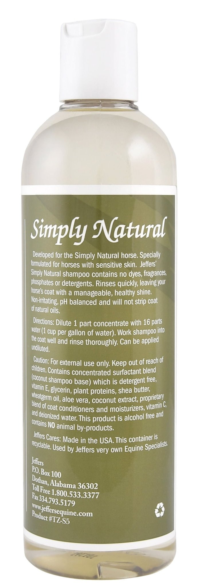 Equine Simply Natural Horse Shampoo for Sensitive Skin