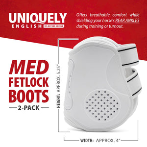 Uniquely English Fetlock Boots for Horses, 2-Pack