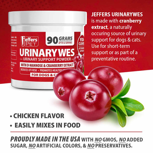 UrinaryWes Urinary Support Powder with D-Mannose for Dogs & Cats