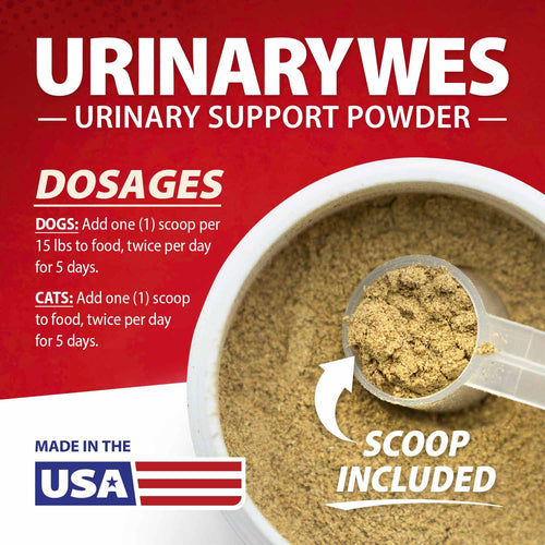 UrinaryWes Urinary Support Powder with D-Mannose for Dogs & Cats