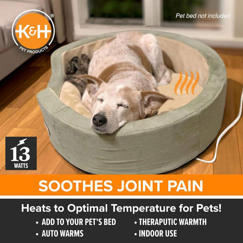 K&H Pet Bed Warmer – Indoor Heated Pad for Cats & Dogs, Thermostatically Controlled, Energy-Efficient, Safe for Arthritis & Comfort
