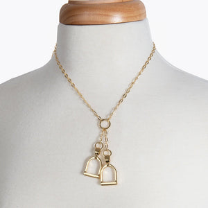 Langley - Equestrian Riding Stirrup Earring in Gold