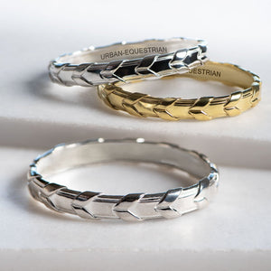 Lexington - Equestrian Laced Rein Wrist Bracelet in Gold or Silver