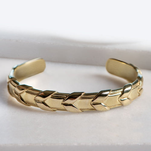 Lexington - Equestrian Laced Rein Wrist Cuff in Gold or Silver