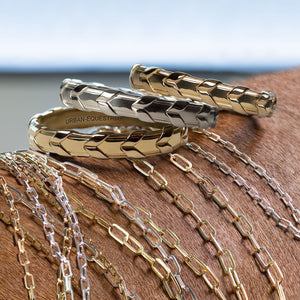 Lexington - Equestrian Laced Rein Wrist Cuff in Gold or Silver