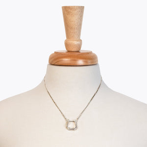Mesa - Western Horse Stirrup Necklace in Silver