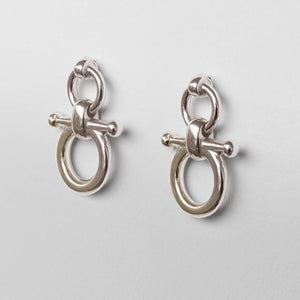 Ocala - Single Horse Bit Equestrian Earring in Silver