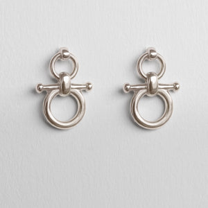 Ocala - Single Horse Bit Equestrian Earring in Silver
