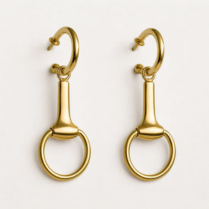 Odeza - Equestrian Horse Bit Earring in 14K Gold on Sterling Silver