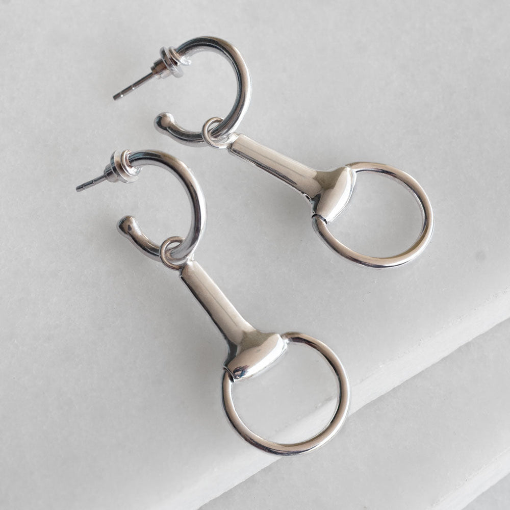 Odeza - Equestrian Horse Bit Earring in Sterling Silver