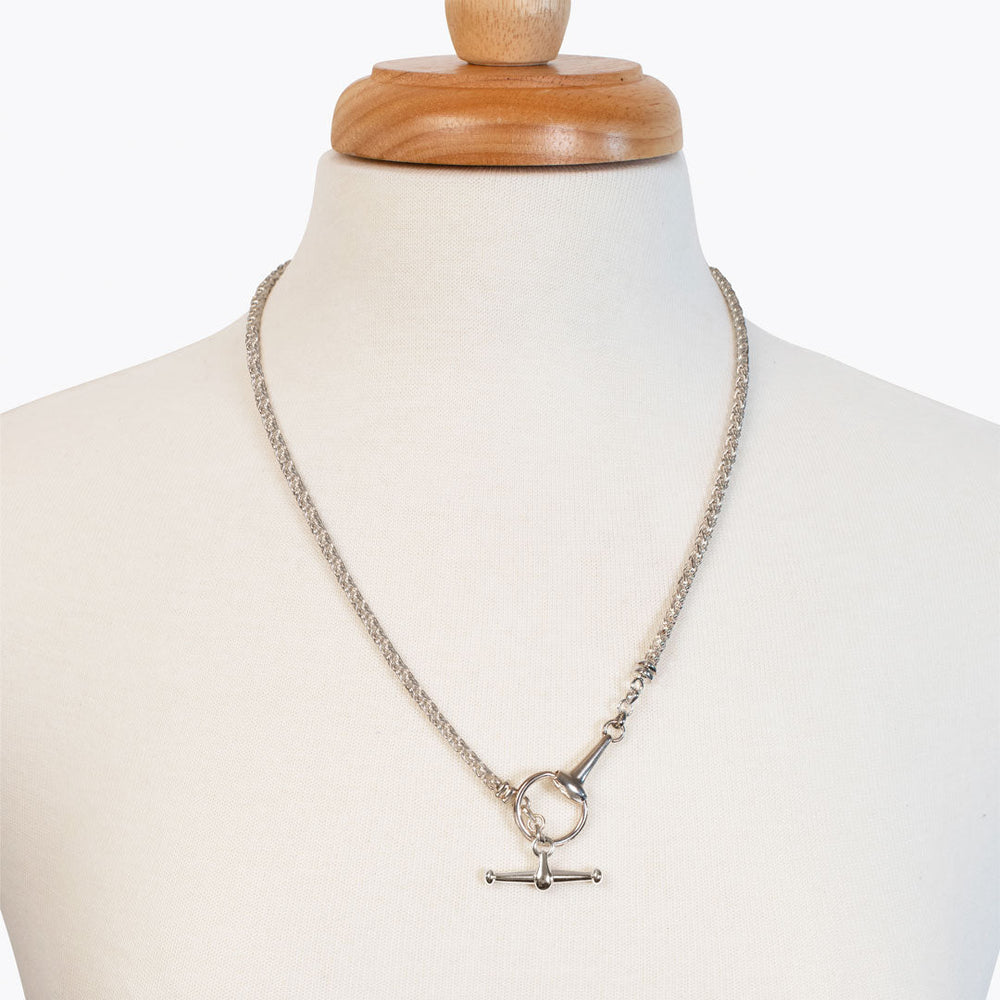 Odeza - Horse Bit Toggle Equestrian Necklace in Silver