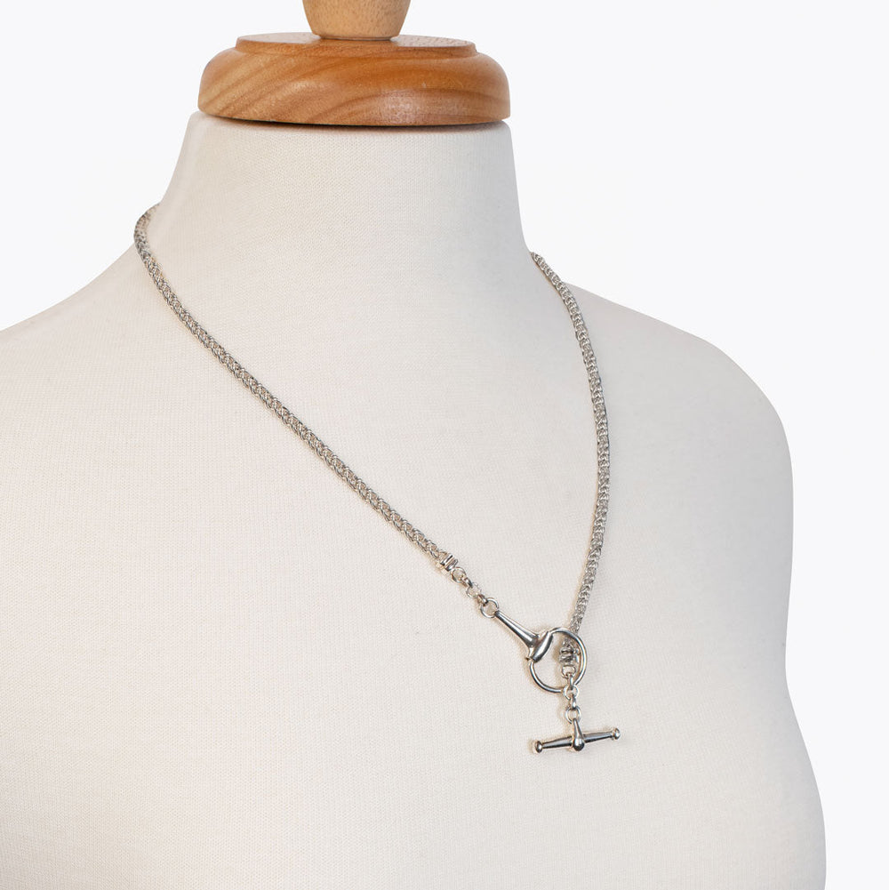 Odeza - Horse Bit Toggle Equestrian Necklace in Silver