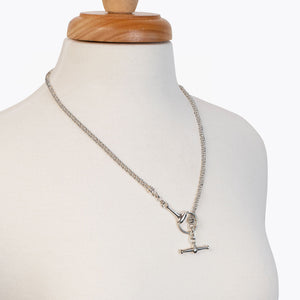 Odeza - Horse Bit Toggle Equestrian Necklace in Silver