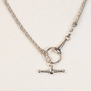 Odeza - Horse Bit Toggle Equestrian Necklace in Silver