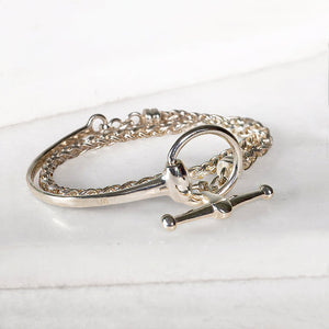 Odeza - Wrap Around Horse Bit Bracelet in Silver