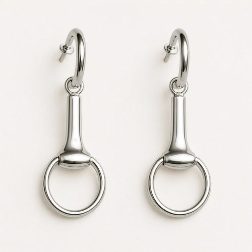 Odeza - Wrap Around Horse Bit Bracelet in Silver & Black