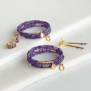 Prism - Amethyst Horseshoe Coin Equestrian Bracelet