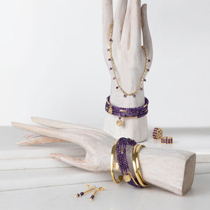 Prism - Amethyst Horseshoe Coin Equestrian Bracelet