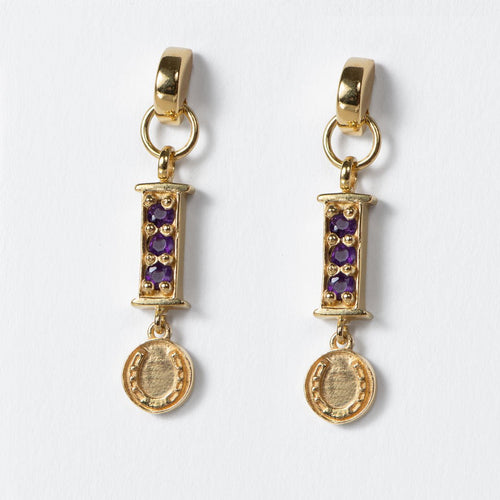 Prism - Amethyst Pave Horseshoe Earring