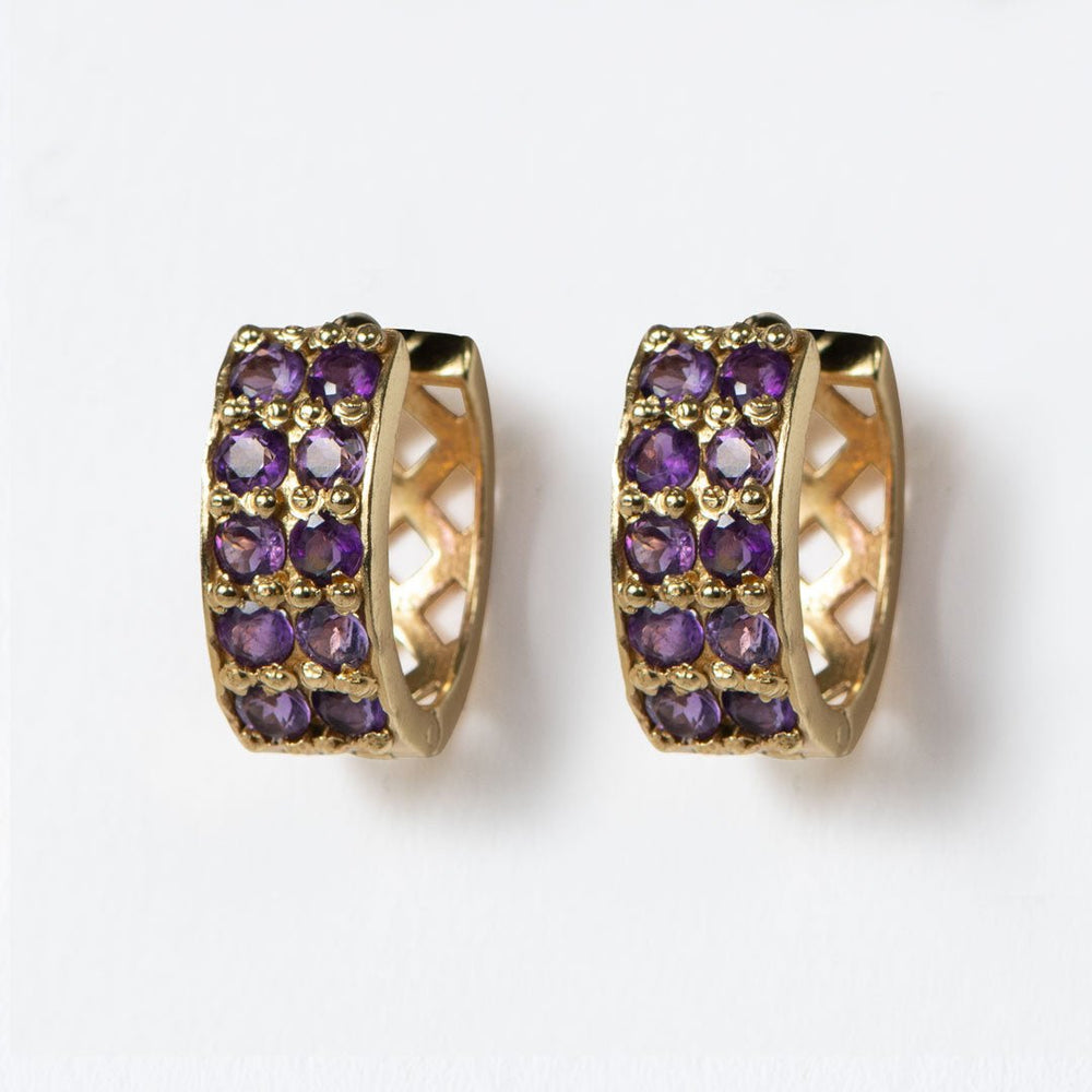 Prism - Amethyst Pave Horseshoe Earring