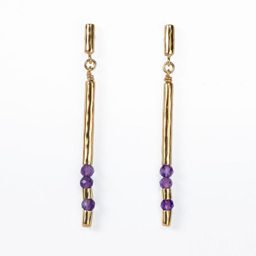 Prism - Amethyst Pave Horseshoe Earring