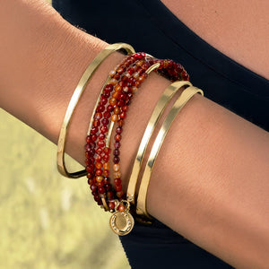 Prism - Carnelian Horseshoe Coin Equestrian Bracelet