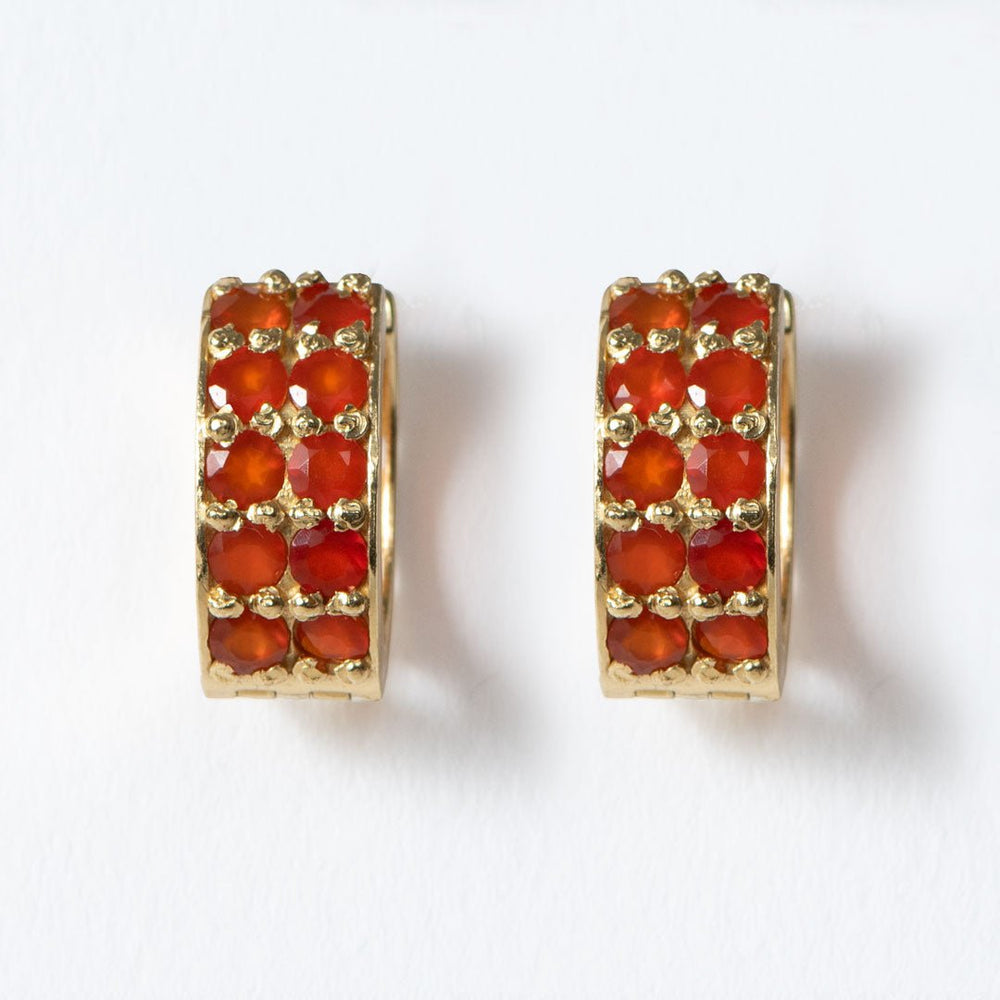 Prism - Carnelian Pave Horseshoe Earring