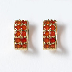 Prism - Carnelian Pave Horseshoe Earring