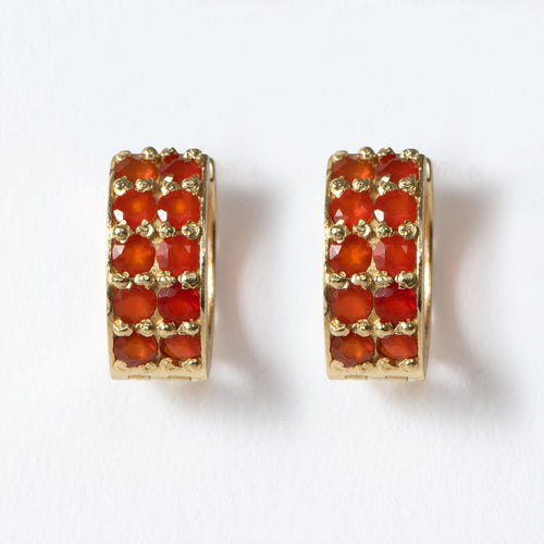 Prism - Carnelian Pave Horseshoe Earring