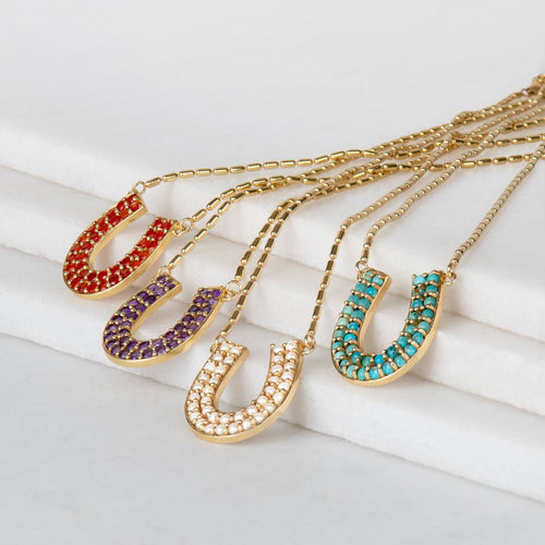 Prism - Pearl Equestrian Horseshoe Necklace & Choker