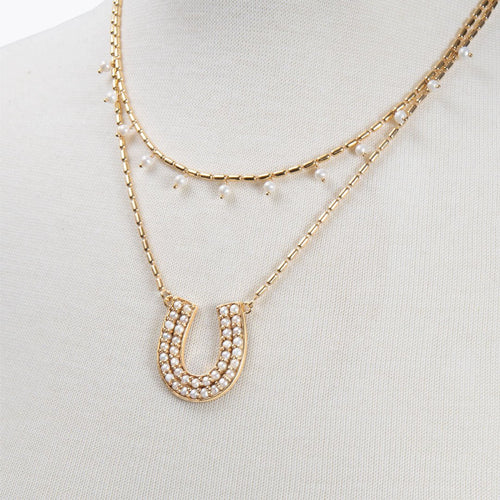 Prism - Pearl Horseshoe Coin Equestrian Bracelet