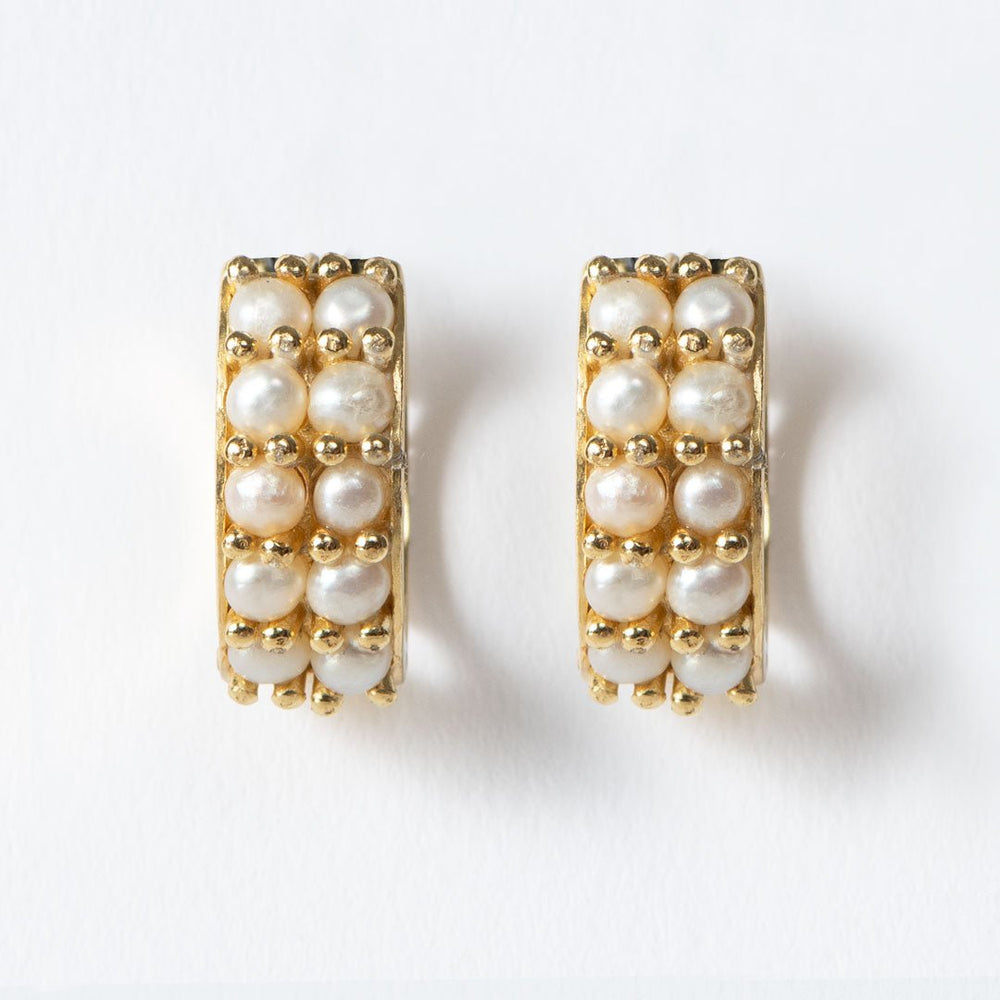 Prism - Pearl Pave Horseshoe Earring