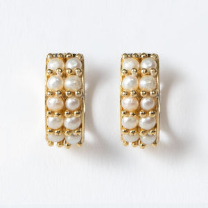Prism - Pearl Pave Horseshoe Earring