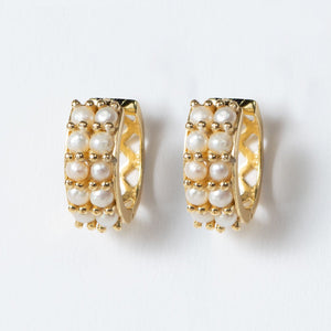 Prism - Pearl Pave Horseshoe Earring