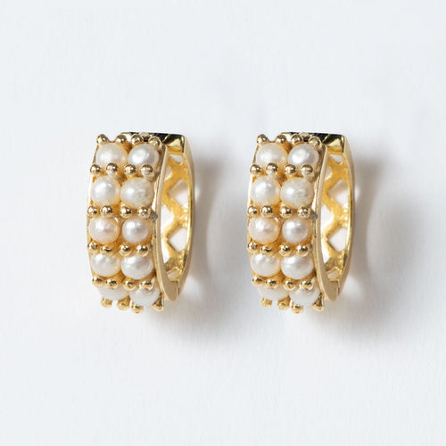 Prism - Pearl Pave Horseshoe Earring