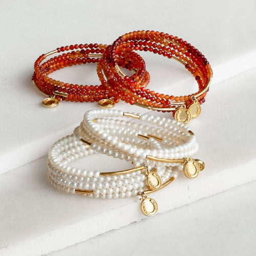 Prism - Pearl Pave Horseshoe Earring