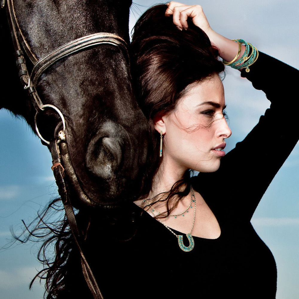 Prism - Turquoise Equestrian Horseshoe Necklace & Choker