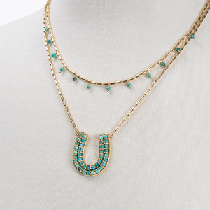 Prism - Turquoise Equestrian Horseshoe Necklace & Choker