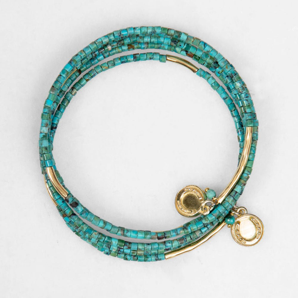 Prism - Turquoise Horseshoe Coin Equestrian Bracelet
