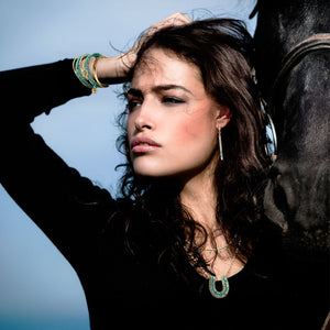 Prism - Turquoise Horseshoe Coin Equestrian Bracelet
