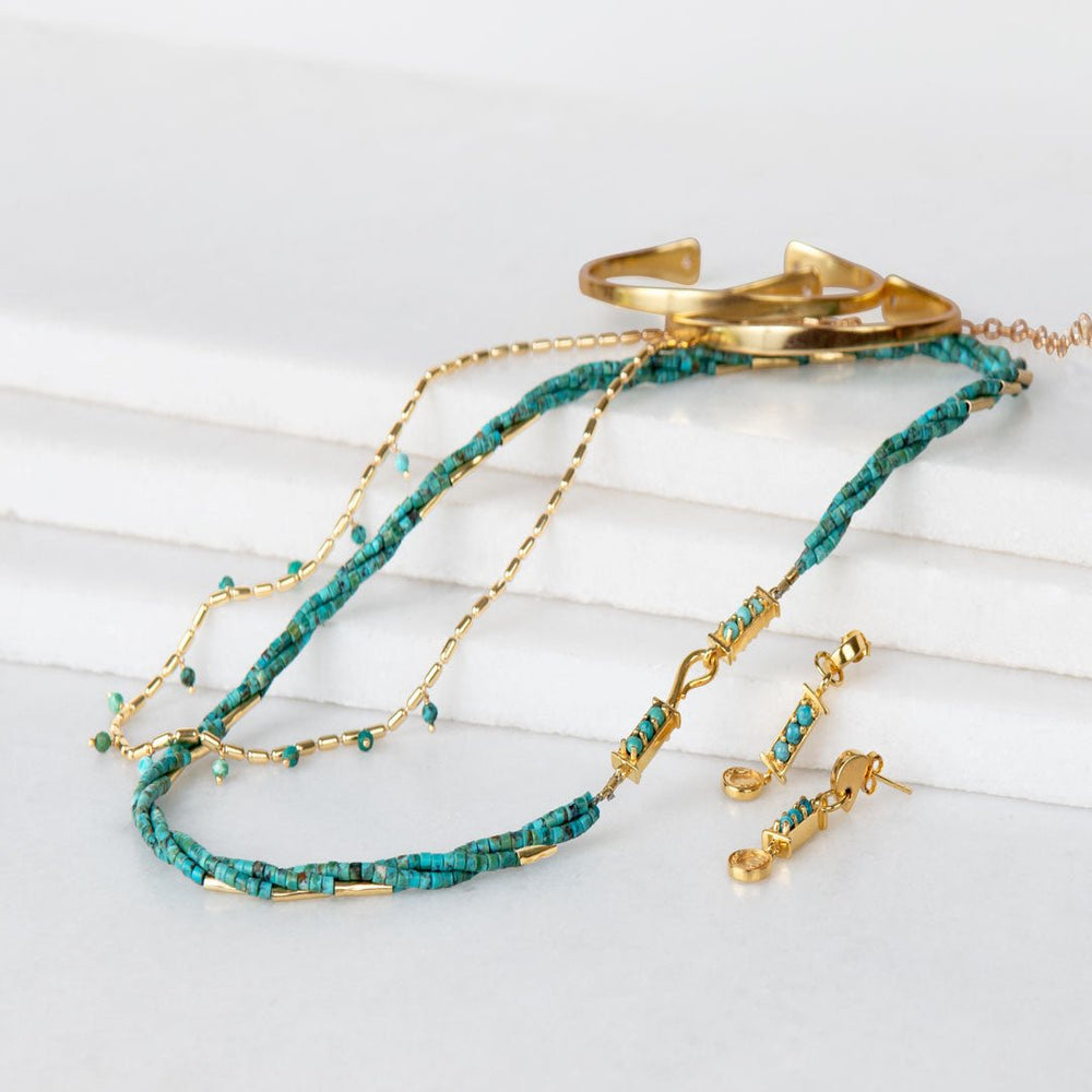 Prism - Turquoise Horseshoe Coin Equestrian Bracelet