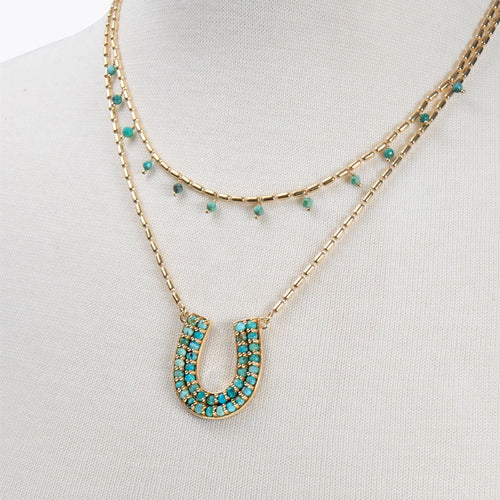 Prism - Turquoise Horseshoe Coin Equestrian Bracelet