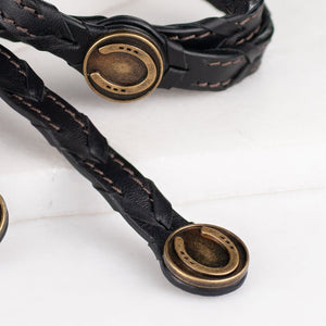 Rialto - Double Wrap Horseshoe Snap Bracelet in Brass