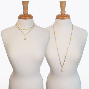 Roxy - Paperclip Chain w/ Horseshoe Coin - Large Link in Gold