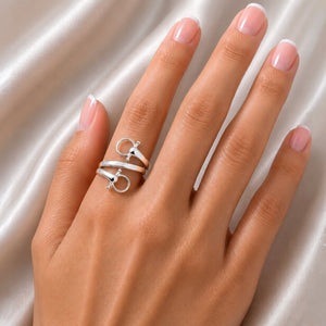 Sandro - Equestrian Horse Bit Spiral Ring in Silver
