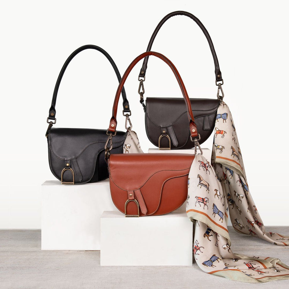 Signature Saddle Bag - Luxury Leather in Cognac