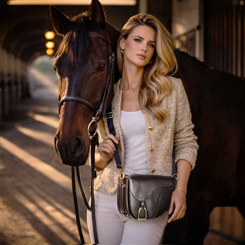 Signature Saddle Bag - Luxury Leather in Black